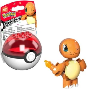 Mega Construx Pokemon Translucent Ball Charmander Pokeball Set GVK62 - Picture 1 of 4