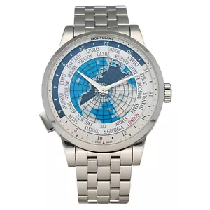Montblanc 7339 Heritage Spirit Orbis Terrarum World Time 41 mm Orologio da uomo in acciaio - Foto 1 di 7