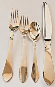 GEORG JENSEN STERLING CONTINENTAL 4 PIECE DINNER PLACE SET POLISHED GORGEOUS - Picture 1 of 5