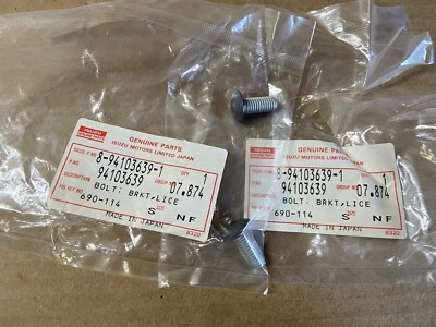 Perno Isuzu 8-94103639-1 para soporte de matrícula -- LOTE DE 2 Foto 1 de 3