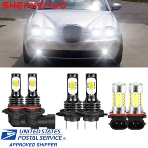 Para Jaguar S-Type 2005-2008 6X Faro LED Alto Bajo + Bombillas Antiniebla Upgrand - Imagen 1 de 12