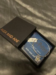 Alex and Ani Harry Potter Hogwarts Crest Two Tone Charm Bangle Bracelet silver - Picture 1 of 1