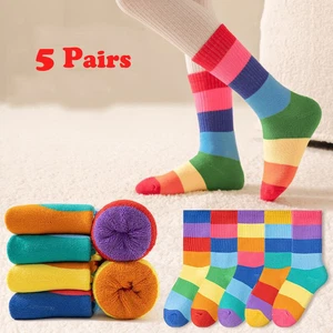 Calcetines de lana para niños 5 pares niños pequeños niños niñas niños cálidos invierno gruesos térmicos 0-12T - Imagen 1 de 16
