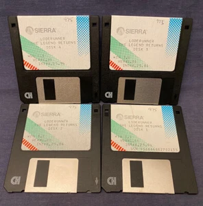 Juego de computadora 1994 LODERUNNER THE LEGEND REGRESA Sierra PC disquetes de 3,5 - Imagen 1 de 4