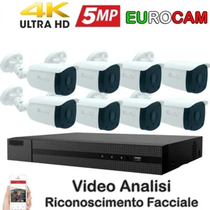KIT VIDEOSORVEGLIANZA DVR 8 Canali 5MPX + 8 SONY AHD 5.0MPX + + AL - Imagen 1 de 6