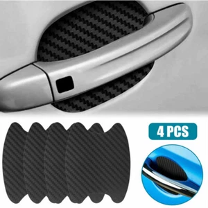 4x Película protectora de fibra de carbono para manija de puerta de automóvil cubierta resistente a arañazos - Imagen 1 de 12