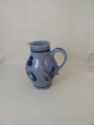 Vintage, Marzi And Remy, Cream/measuring Jug, Blue Salt Glazed - Image 1 of 4