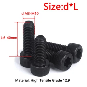 Torx Screws Bolt Socket Cap Screw M3 M5 M6 M8 M10 x (6mm-40mm) High Tensile 12.9 - Picture 1 of 11