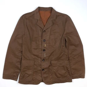 Hugo Boss Waxed Jacket 38 / 48 = Medium Oil Cloth Blazer Brown Country Field - Picture 1 of 18