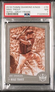 MIKE TROUT 2018 Panini Diamond Kings 99/99 (1/1) Sepia Gray SSP #70 PSA *POP 3* - Picture 1 of 4