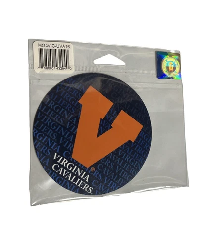 NCAA Repeating Name Swirl Auto Car Truck Magnet Decal - Virginia Cavaliers Cover