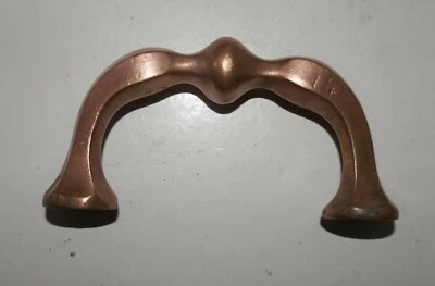 ANCIENNE POIGNEE de GRILLE, MALLE, CHARBONNIERE, divers cuivre rouge plein (n°12 - Photo 1/3