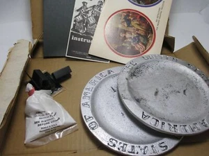 Vtg Unpolished Aluminum Castings 6 1/2" Decorative Skilcraft Collectable Plates - Picture 1 of 12