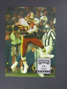 Tom Carter & Willie Davis 1993 Playoff Contenders Wrong Back Error