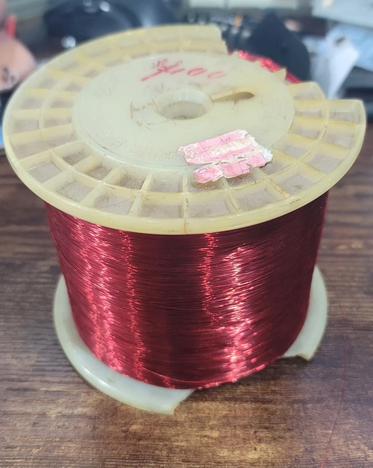 Alambre magnético calibre 36 AWG cobre esmaltado 4,5 lb ~ 40.000 pies Foto 1 de 4