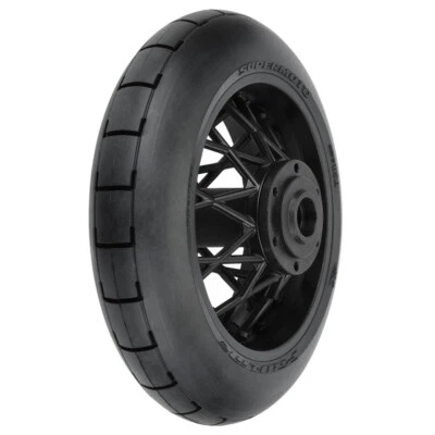 Proline	1/4 Supermoto Tire Rear MTD Black Wheel: PM-MX # PRO1022310 - Image 1 of 4