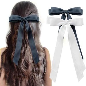 Hair Bows for Women Hair Ribbon Hair Bow Clips Hair Ribbons With Long Tassel ... - Picture 1 of 6
