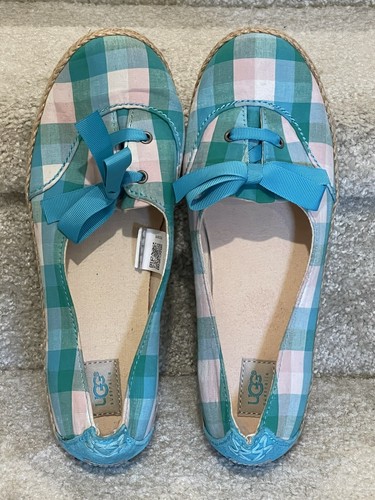 Scarpe slip on slip on slip on da donna blu tessuto UGG Australia taglia 6M