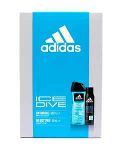 adidas Ice Dive Geschenkset, 3in1 Duschgel 250ml + Deo Body Spray 150ml, EA06538 - Bild 1 von 1