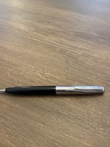 Lápiz mecánico Sheaffer vintage cromado negro barril sin plomo sin borrador - Imagen 1 de 6