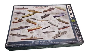Sealed WWII WARSHIPS PUZZLE 1000 PIECE JIGSAW Eurographics USA Made (Small Rip) - Picture 1 of 4