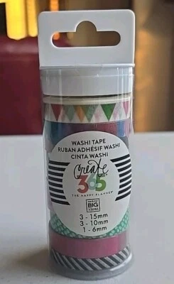 The Happy Planner Create 365 Colorful Pennant & Stripes Washi Tape - 7 PCS / PK - Image 1 of 4