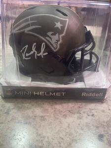 Randy Moss Signed Patriots Salute to Service Speed Mini Helmet (Beckett) - Picture 1 of 4