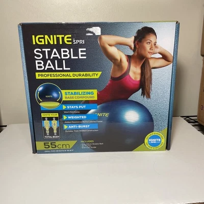 NEW! Ignite by SPRI 55-centimeter Stable Ball Kit Exercise Aerobic Gym Ball - Image 1 of 4