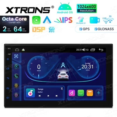 7" Double 2DIN Android 14 Touch Screen Octa Core 64G Car Stereo Radio GPS WIFI - Image 1 of 4