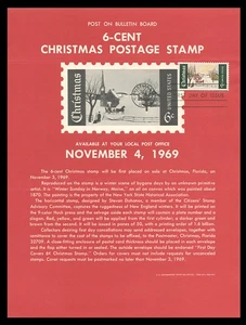 USA STAMP POSTER SP242 Sc.#1384 6c CHRISTMAS - WINTER SCENE - FOLDED - Picture 1 of 2