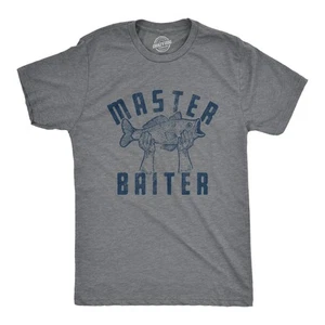 Camiseta Para Hombres Master Baiter Divertida Pesca Día del Padre Sarcástico Insinuación Sexual - Imagen 1 de 8