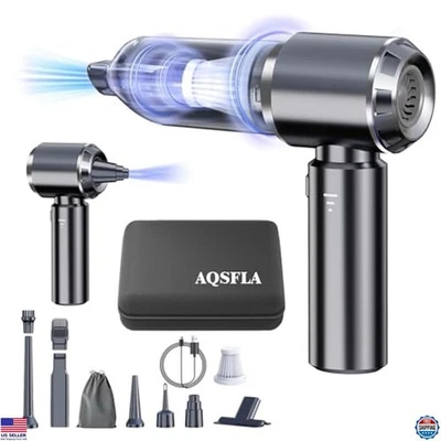 Portable Cordless Car Vacuum 21000PA Mini Cleaner 4-in-1 Air Duster & Blower - Image 1 of 4