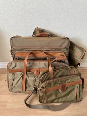 Vintage HARTMANN Intensity Bag Suitcase Carry On Tan Ballistic Nylon 4 Piece Set - Image 1 of 4