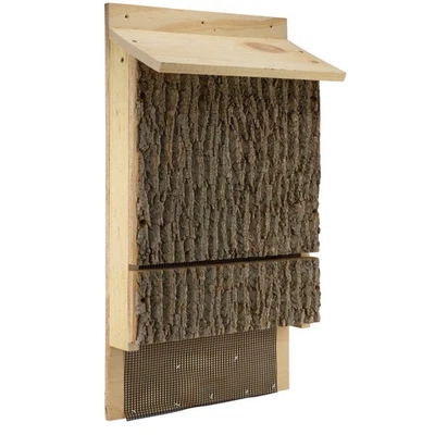 Casa de murciélagos de madera de cámara única respaldada por OBC para tío Dunkels refugio hecho a mano rústico Foto 1 de 4