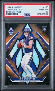 2024 Panini Phoenix J.J. McCarthy Bronze Fade Rookie RC #'ed 005/125 #185 PSA 10 - Bild 1 von 1