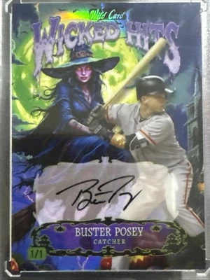 Buster Posey Wild Card Wicked Hits 1/1 automático Foto 1 de 4