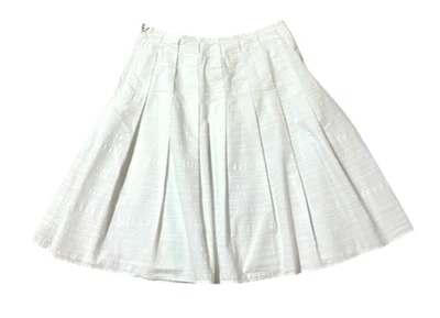 Юбка Worthington Prairie со складками белая полоса длина до колена богемное классическое кантри - Изображение 1 из 4