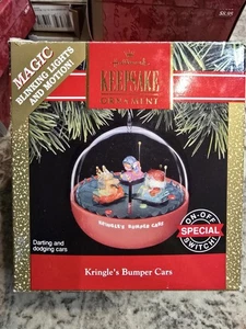 Hallmark Keepsake Ornament Kringle's Bumper Cars 1991 Magic Blinking Lights - Picture 1 of 1