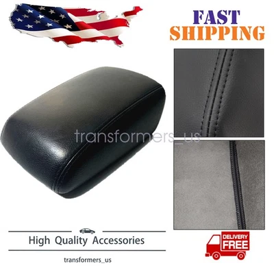 Fits 2012-2017 2018 Ford Focus Leather Armrest Center Console Lid Cover Black - Imagem 1 de 4