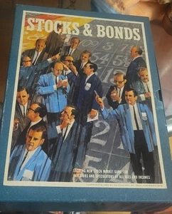 Vintage 1964 Stocks and Bonds Board Game 3M Bookshelf - Picture 1 of 8