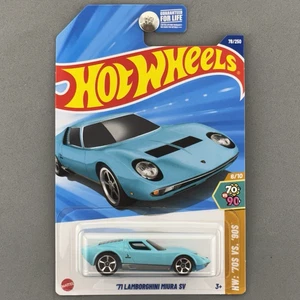 Hot Wheels '71 Lamborghini Miura SV Turquoise Dollar Tree Exclusive Color - Picture 1 of 9