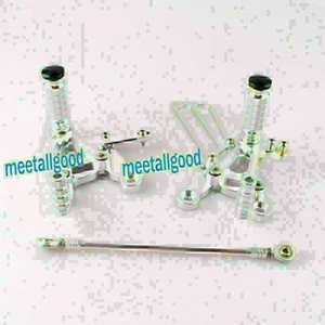 Juego Reposapiés Traseros Ajustables Reposapiés Honda CBR900 1993-1999 Plata - Imagen 1 de 6