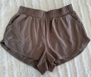 Damen Better Together braun farbige Sweatshorts Größe Large Taschen super weich - Bild 1 von 8