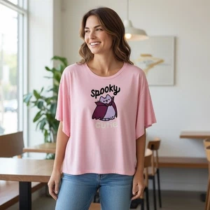 Pusheen the Cat x Unique Vintage Spooky Cutie Pink Graphic T-Shirt 3X/20 - Bild 1 von 13
