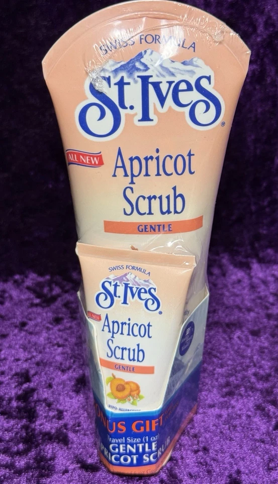 St. Ives APRICOT SCRUB Gentle NOS Vtg Y2K Retro 6 oz Bonus Skincare Anti-agin - Image 1 of 4