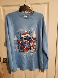Disney Store Cappello Babbo Natale Lilo & Stitch Maglione Natalizio Vacanze Taglia Large Nuovo con etichette - Foto 1 di 4