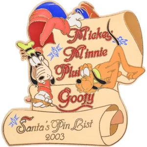 Disney 2003 Christmas Santa's Pin List - Limited Edition /2500 - Picture 1 of 4