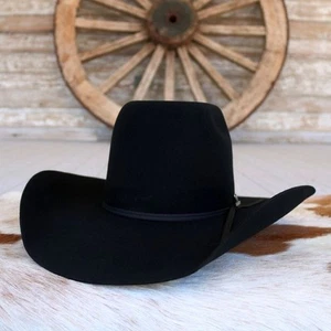 Ariat Black Wool Cowboy Hat - Boss - Picture 1 of 6