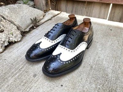 CHURCH’s blk/white BROGUE SPECTATOR OXFORD BURWOOD SHOE UK 8.5 US 9.5 G Custom - Image 1 of 4