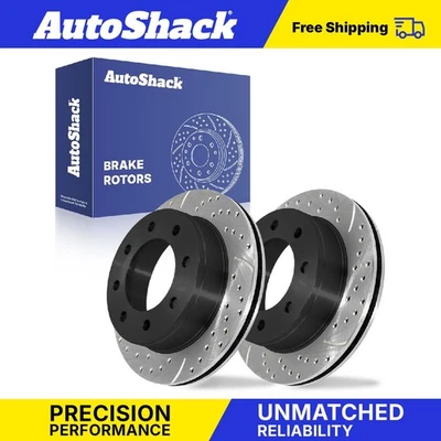 Rear Drilled Slotted Brake Rotors for 2006-2012 Chevrolet Express 3500 - Изображение 1 из 4